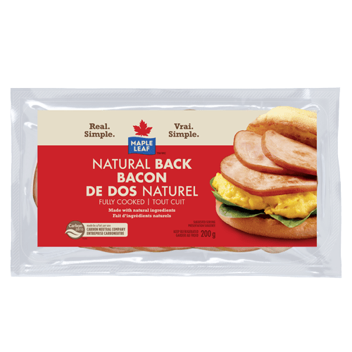 Maple Leaf Natural Back Bacon