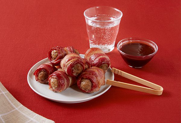 Bacon Wrapped Swedish Meat Ball Bombs