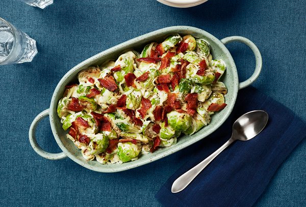 Creamy Bacon Brussels Sprouts