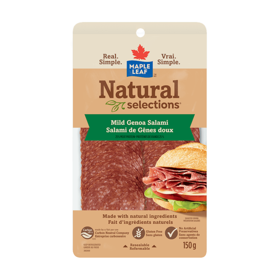 Salami de Gênes doux Natural Selections Maple Leaf