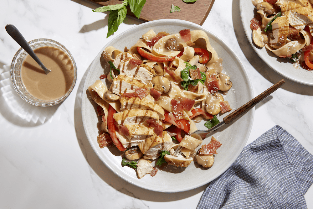 Poulet balsamique crémeux aux champignons