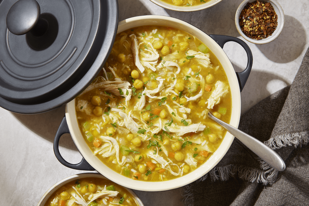 Soupe au poulet et au citron à la marocaine