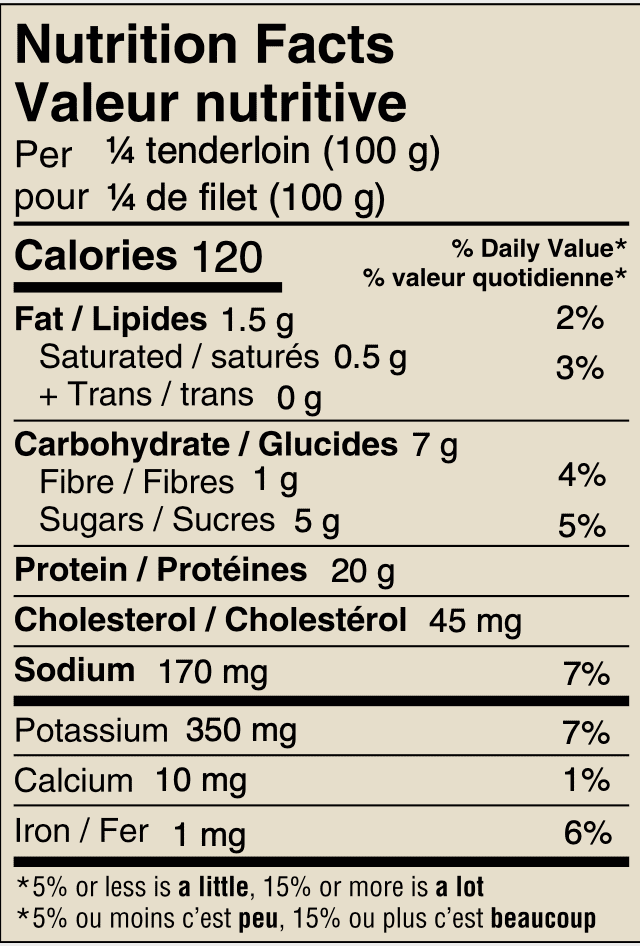 NFT pour Filet de porc érable canadien et pommes Maple Leaf