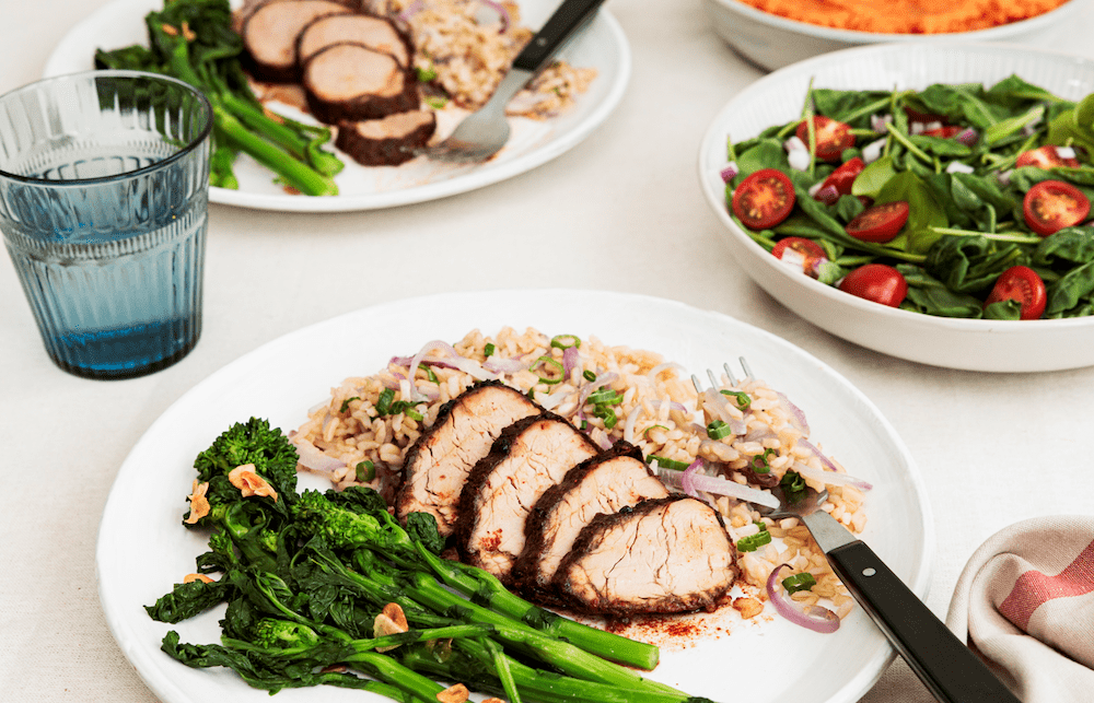 Souper de filet de porc à grésiller et à servir