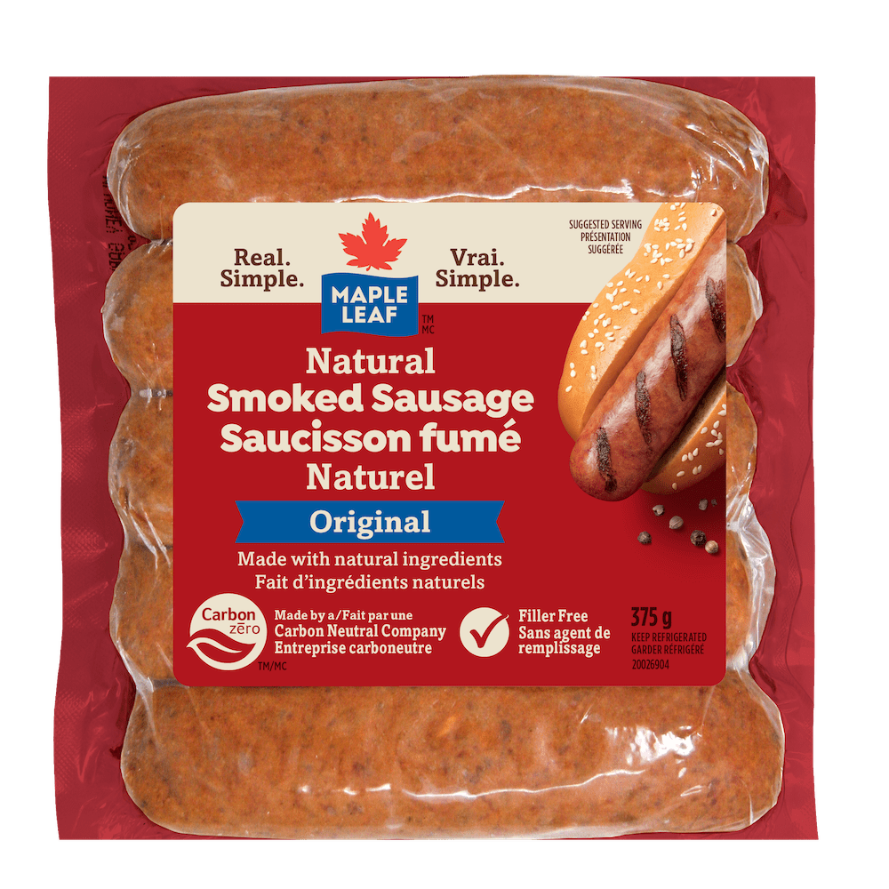 Saucisson fumé naturel original Maple Leaf