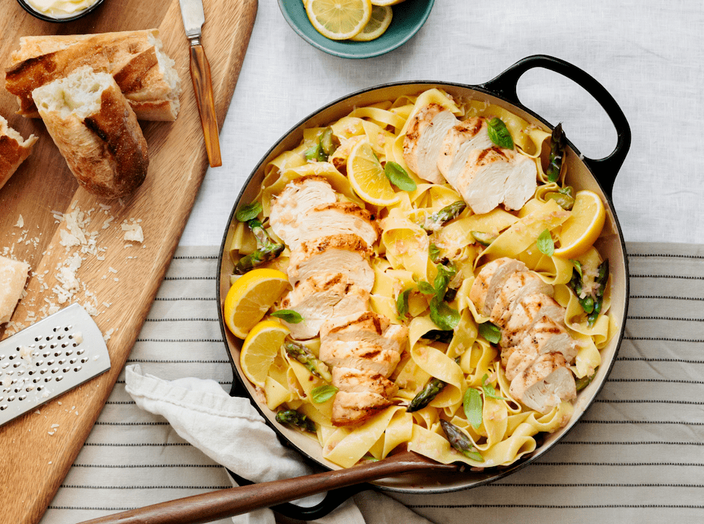 Pappardelle au citron et au basilic