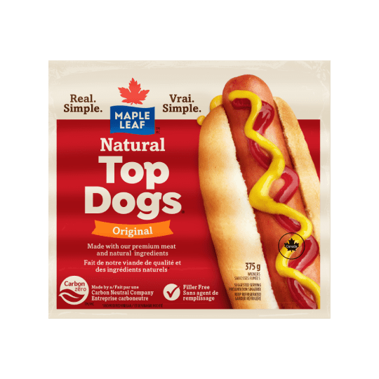 Saucisses fumées originales Natural Top DogsMC Maple Leaf