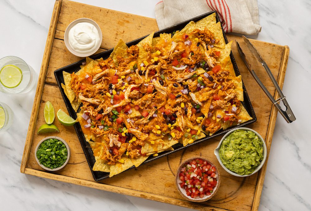 Nachos au poulet effiloché