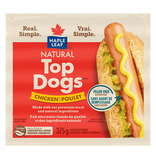 Maple Leaf Natural Top Dogs™ Chicken Hot Dogs