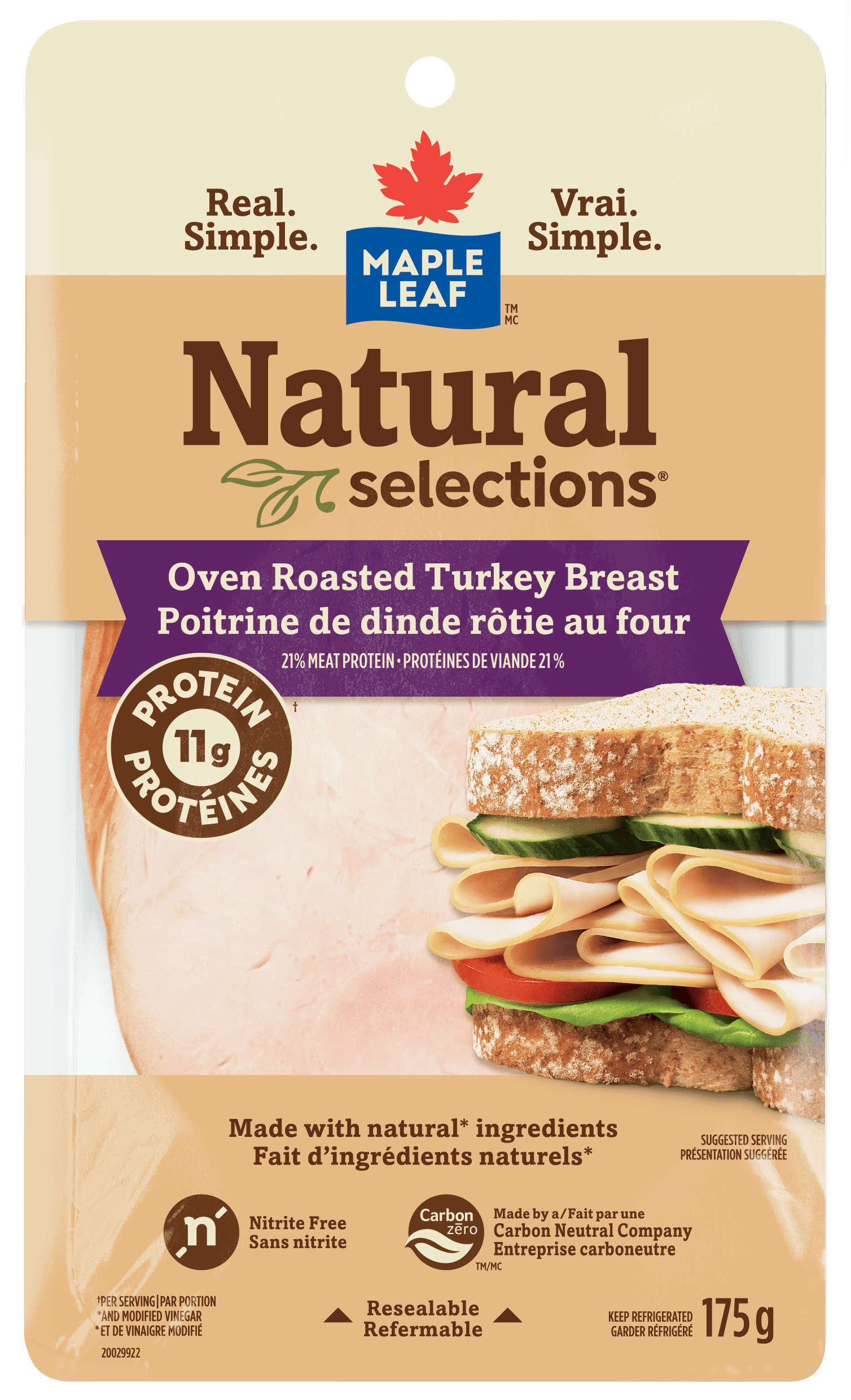 Maple Leaf® Natural Selections® Oven Roasted Turkey Breast - Maple