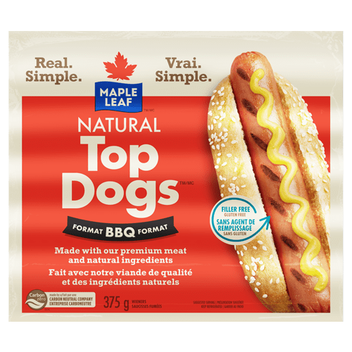 Maple Leaf Natural Top Dogs™ BBQ Format