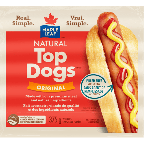 Maple Leaf Natural Top Dogs™ Original Hot Dogs
