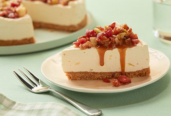 Bacon Candy Apple No Bake Caramel Cheesecake