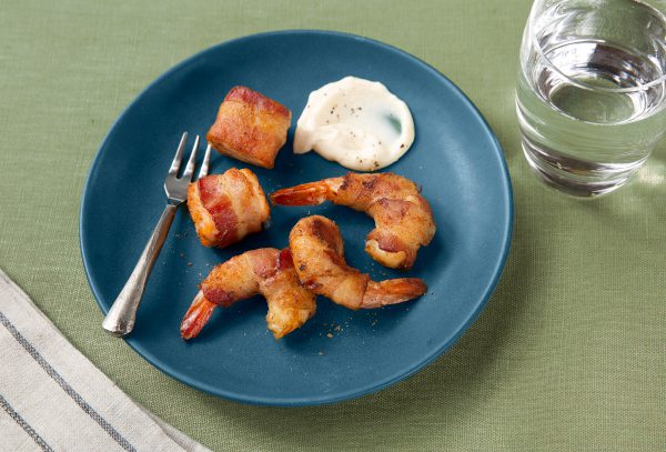 Bacon Wrapped Shrimp and Salmon Bites