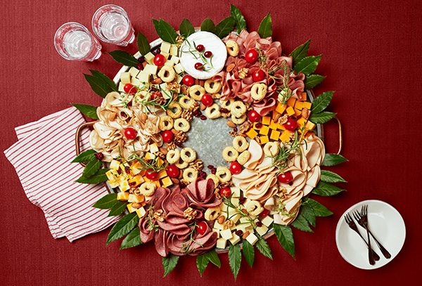 Festive Holiday Charcuterie Wreath