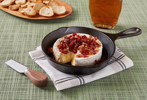 Winter Warm Brie with Bacon and Maple Syrup