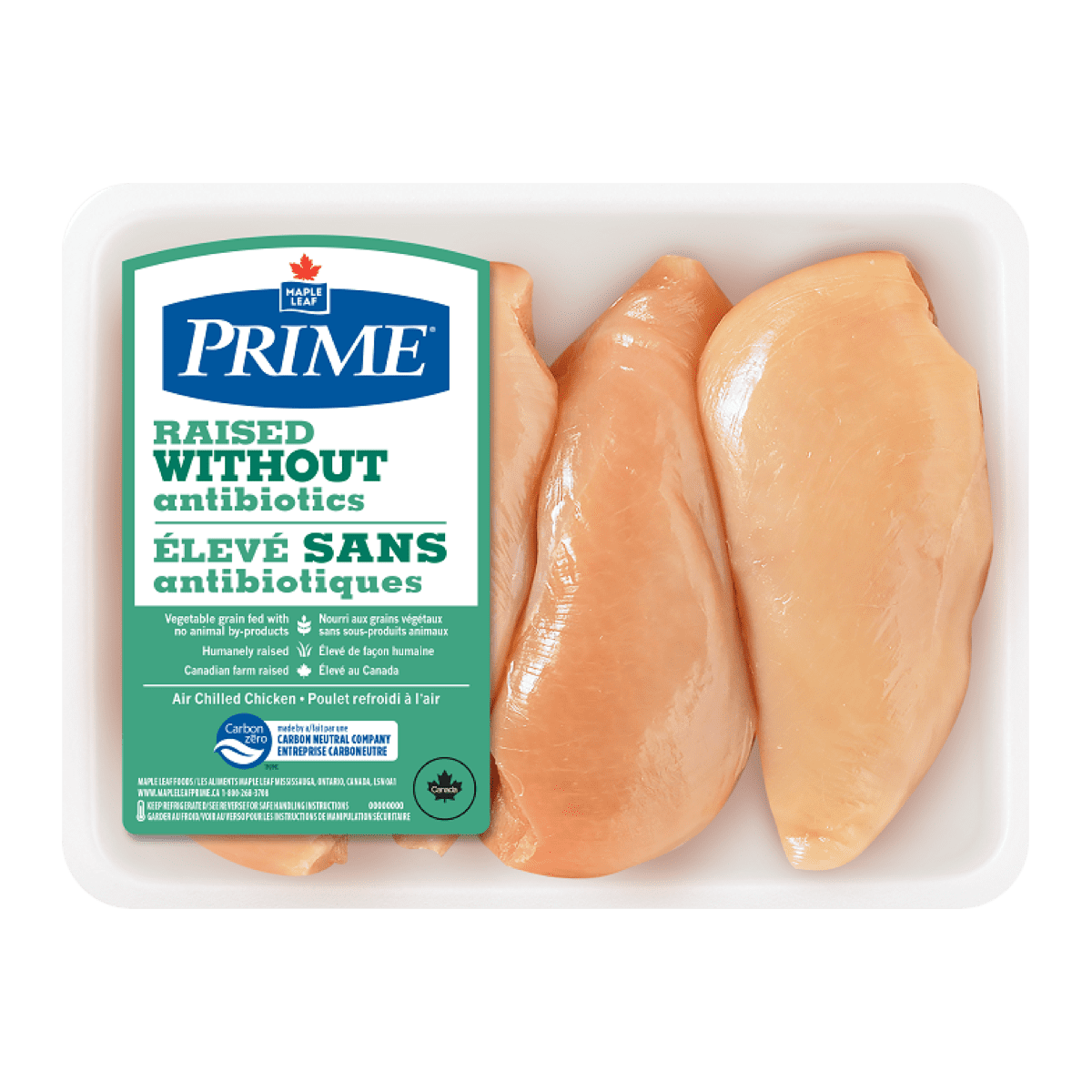 Maple Leaf Prime® Boneless, Skinless Chicken Breast Maple Leaf