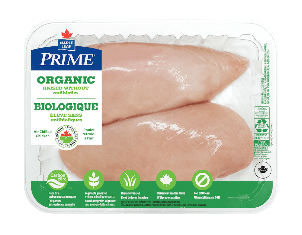 Maple Leaf Prime® Organic Boneless, Skinless Chicken Breast