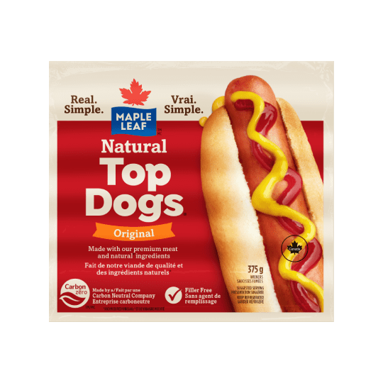 Maple Leaf® Natural Top Dogs™ Original Hot Dogs