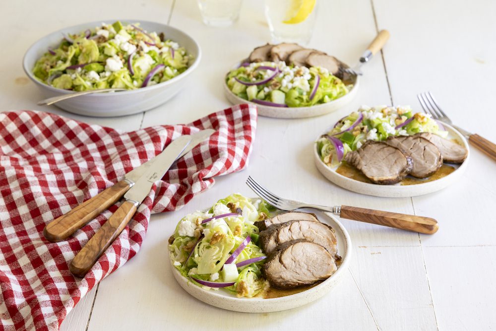Maple Leaf® Pork Tenderloin and Shaved Brussel Sprouts Salad