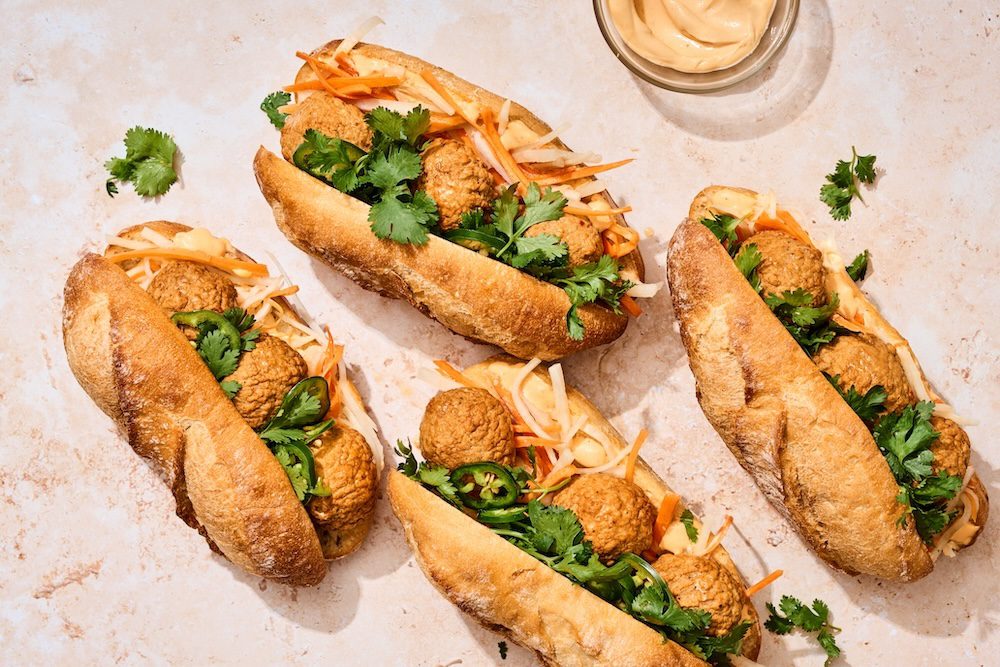Chicken Meatball Banh Mi