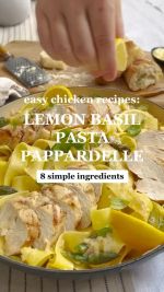 Fresh, flavourful, and made with all in-season ingredients - our new Lemon Basil Pasta Pappardelle is the perfect way to celebrate the summer season! Trust us, one bite and your family will be hooked 🍋🌿🍝

Ingredients:

- 4 Maple Leaf Prime® Raised Without Antibiotics Boneless, Skinless Chicken Breasts
- 500 g Pappardelle or Wide Noodle, cooked and drained
- 1 ½ tbsp olive oil
- 1 tbsp butter
- 2 shallots, minced
- 2 tsp garlic, finely minced
- 1 bunch asparagus, woody stems removed and sliced ¼ inch angled
- 4 large leaves fresh basil, chopped
- 1 ½ lemons + zest
- 1 cup chicken broth
- 2 cups Parmesan, grated
- Salt & Pepper

 #chickenrecipe #easyrecipe #parenting #dinnerrecipe #lunchrecipe #chicken #realmapleleaf