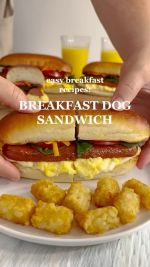Looking for a fun and flavourful breakfast? The Breakfast Dog Sandwich is the perfect choice! Rise & shine to a combination of savory Top Dogs™, fluffy eggs, and a toasty bun for your next family breakfast. 🍳☀️

Ingredients:

- 4 Maple leaf Top Dogs BBQ format – sliced in half
- 4 Hot dog Buns, split
- 2 tbsp Mayonnaise
- 2 tbsp Ketchup
- 4 medium eggs, Scrambled 
- 1 cup Shredded Cheese
- 1 cup Spinach
- 2 medium Tomatoes, sliced
- 1 tbsp vegetable oil

#breakfastrecipes #hotdogs #sandwich #summerrecipes #realmapleleaf #breakfast #easymeals 

Envie d’un déjeuner aussi amusant que savoureux? Notre hot-dog déjeuner est le choix idéal! Levez-vous du bon pied grâce à une délicieuse combinaison de Top DogsMC, d’oeufs brouillés et de petits pains grillés à partager avec toute la famille.

Ingrédients:
- 4 Top DogsMC format BBQ de Maple LeafMD, coupées en deux
- 4 pains à hot-dog coupés en deux
- 2 c. à soupe de mayonnaise
- 2 c. à soupe de ketchup
- 4 œufs moyens brouillés 
- 1 tasse de fromage râpé
- 1 tasse d’épinards
- 2 tomates moyennes tranchées
- 1 c. à soupe d’huile végétale